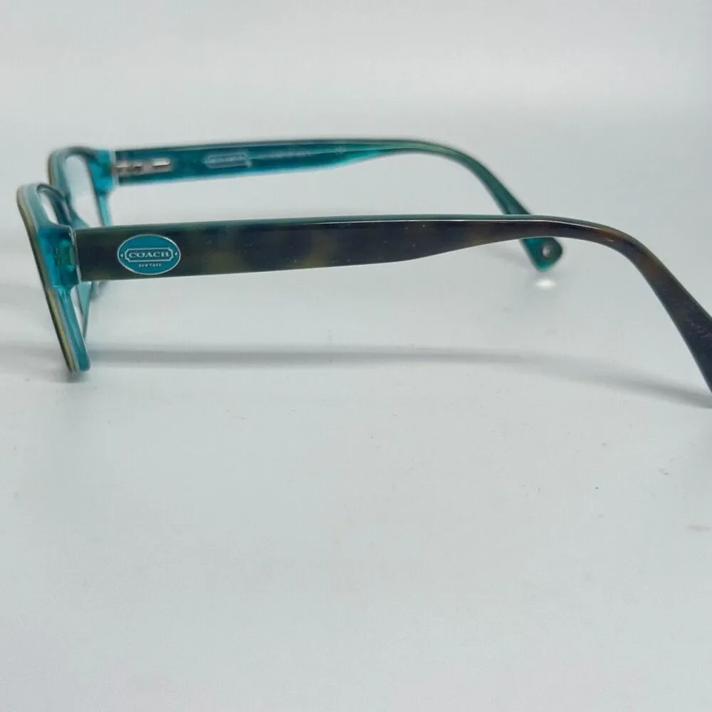 Coach Eyeglasses Frames HC 6040 5116 Brown Teal Full Rim‎ 50-16-135 15998